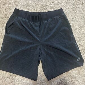 Asics Men's Dark Gray Performance Running Shorts